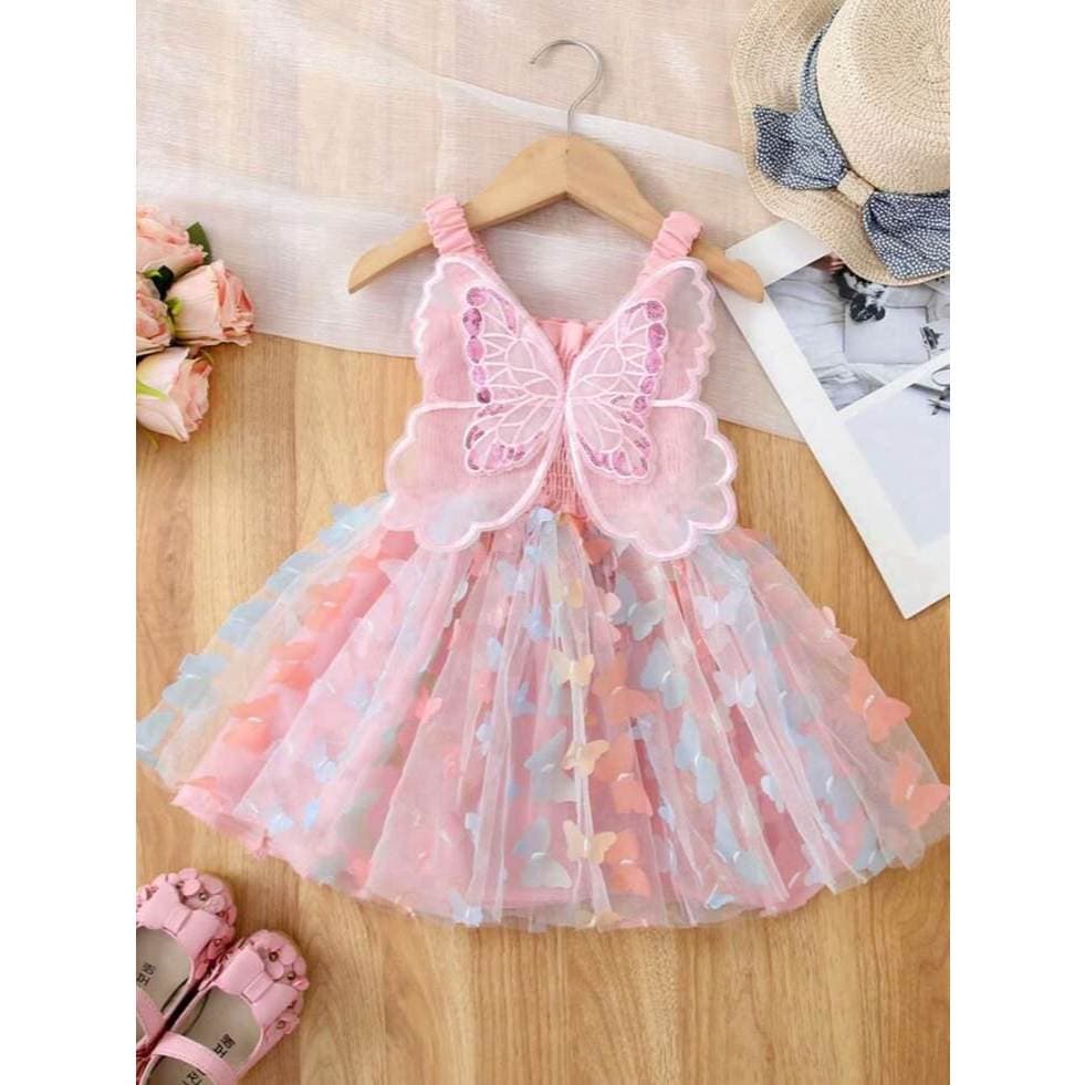 Vestido Jardim das borboletas luxo aniversário 1 ano e 2 anos