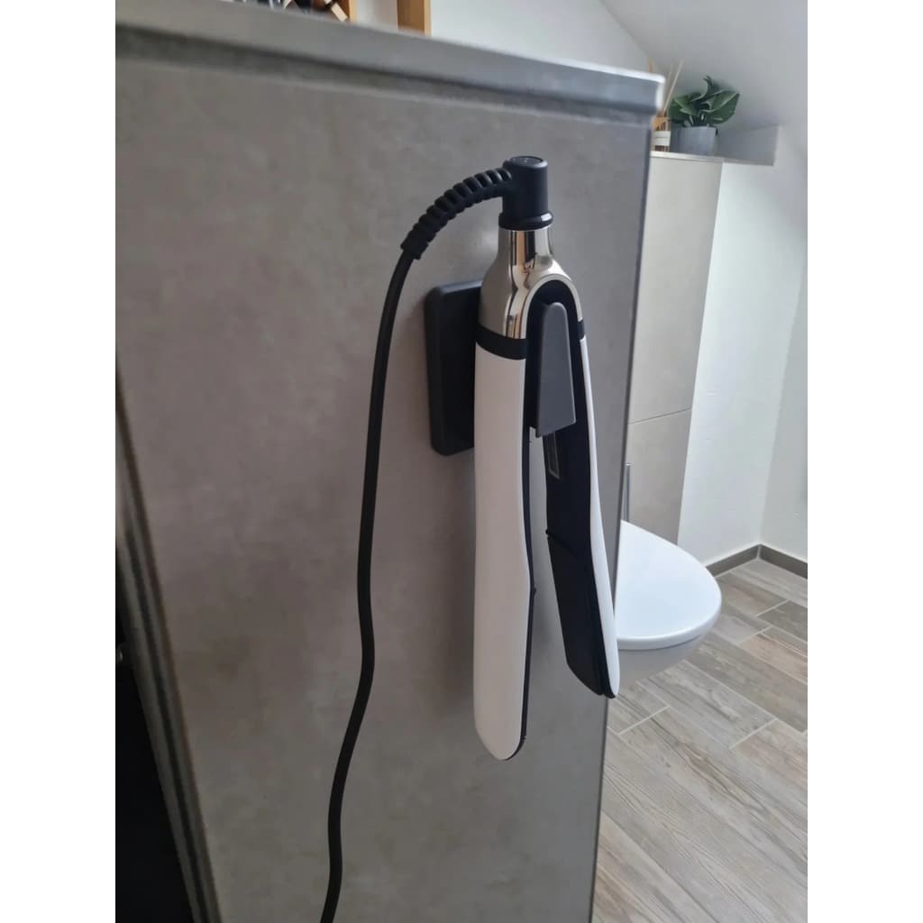 Suporte de Parede para Chapinha Prancha de Cabelo Babyliss Modelador Organizador de Banheiro Penteadeira Adesivo