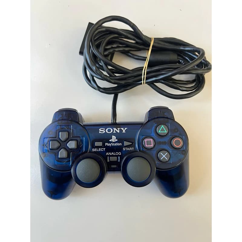 Controle Original Sony PlayStation 2 – Midnight Blue (Azul Transparente)