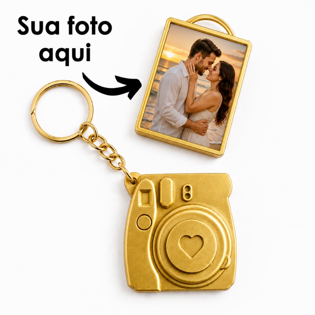 Chaveiro Personalizado com Sua Foto | Presente para Casal, Pet, Família e Namorados