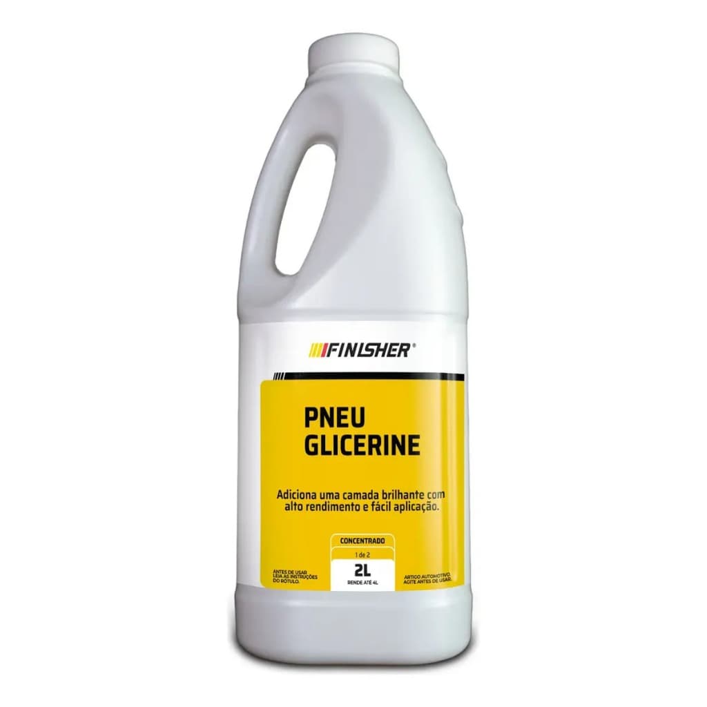 Pneu Glicerine Finisher 2L Pretinho Para Pneus Brilho Intenso Aspecto Molhado Alto Rendimento