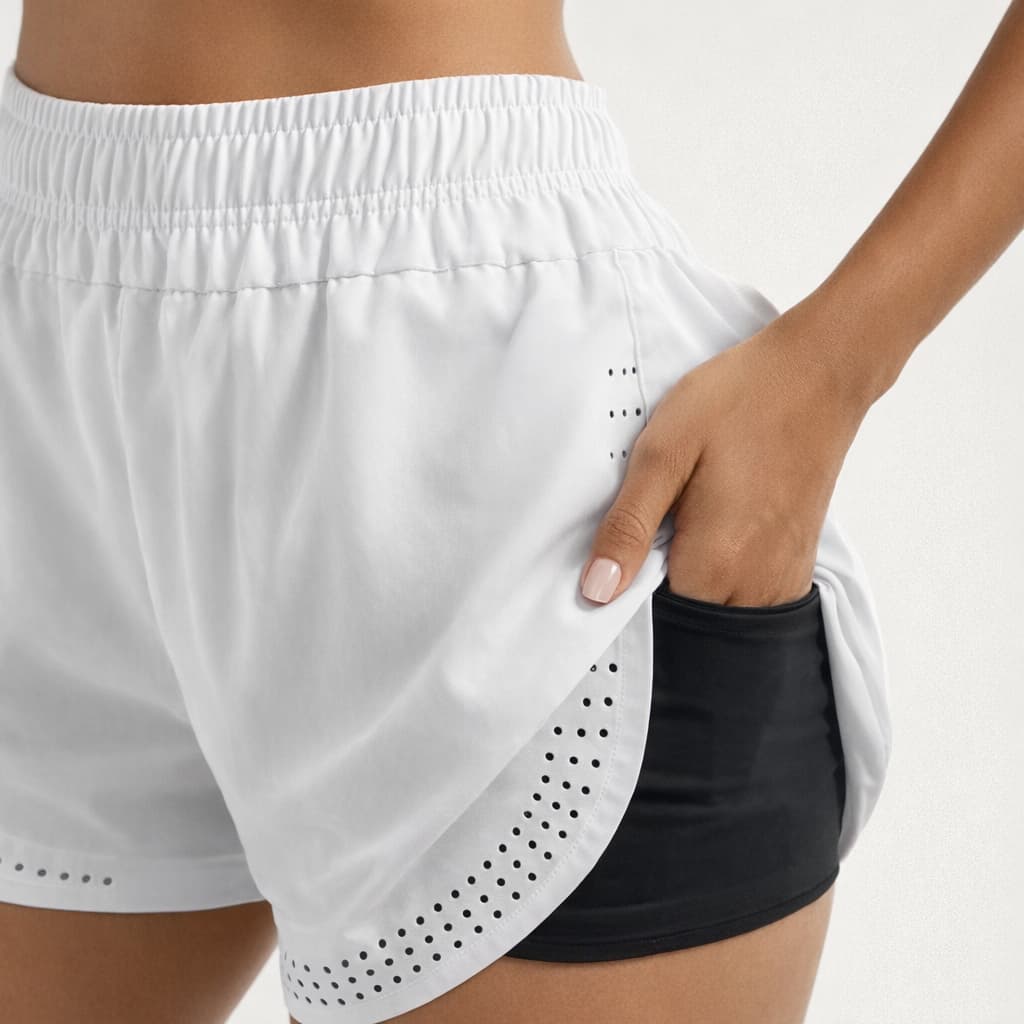 Short Feminino Fitness Academia Com Bolso Compressão Secagem Rápida Esporte Corrida Treino Verão