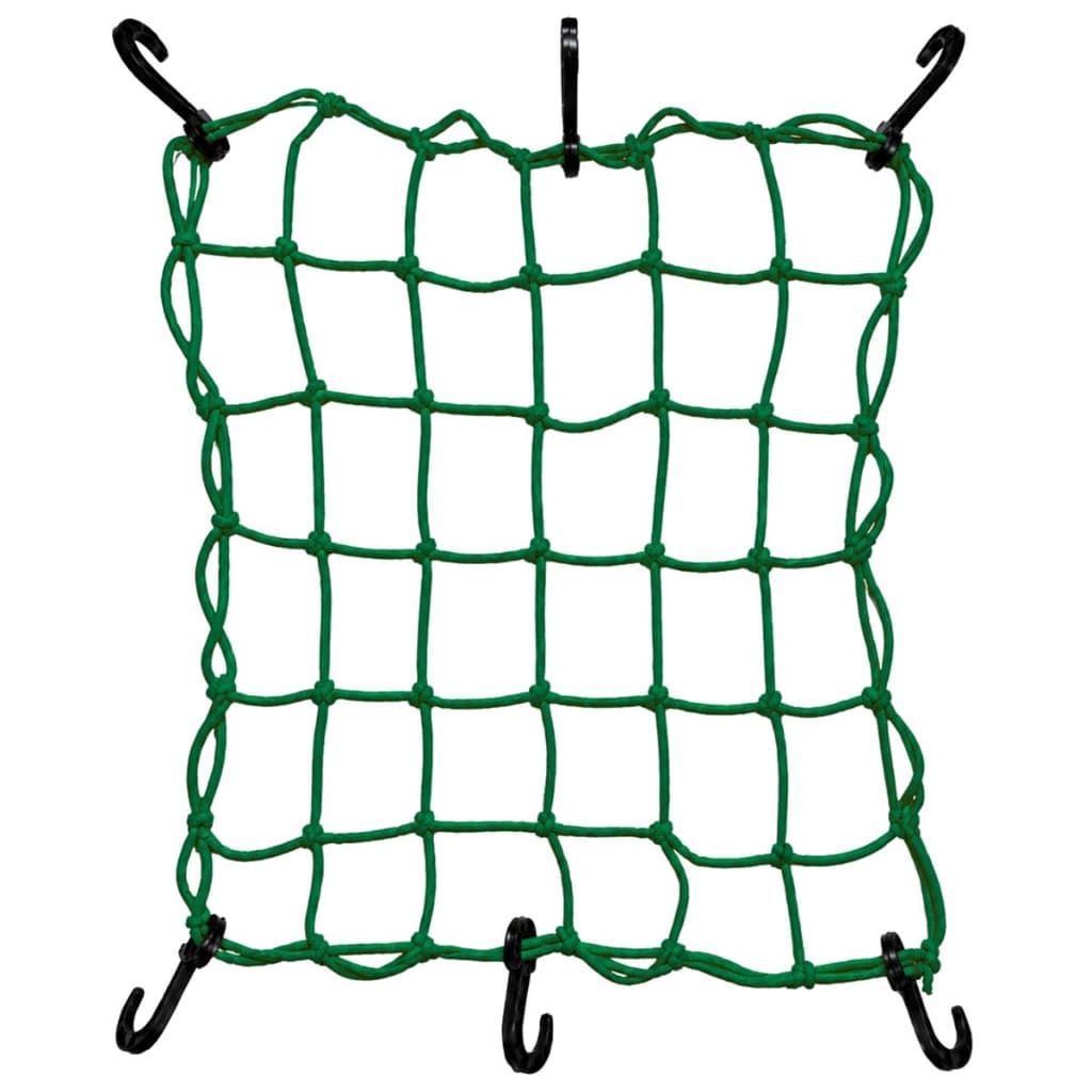 Rede Elástica Aranha Moto Bagageiro Baú Redinha Verde 35x35 Tam M