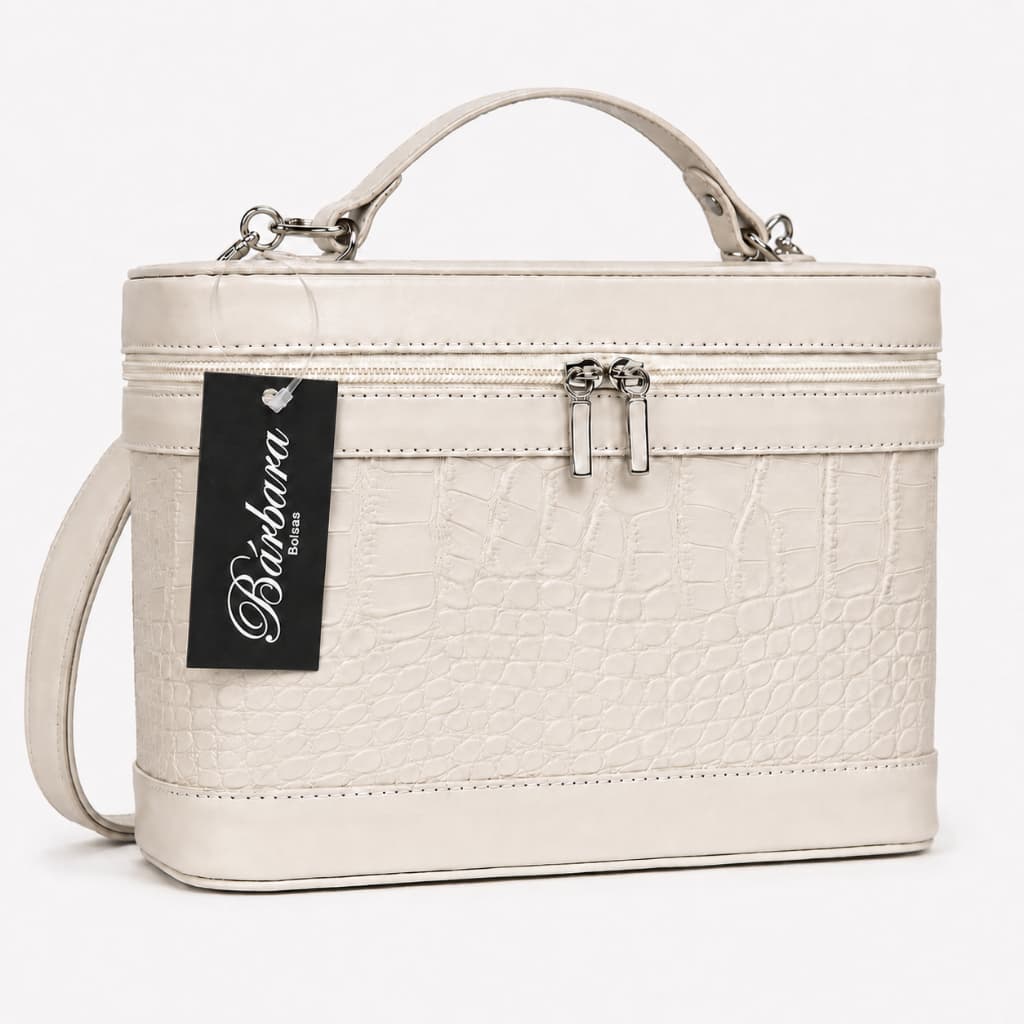 Bolsa Feminina Tiracolo Mão Estruturada Maquiagem Necessaire Viagem Pequena Grande