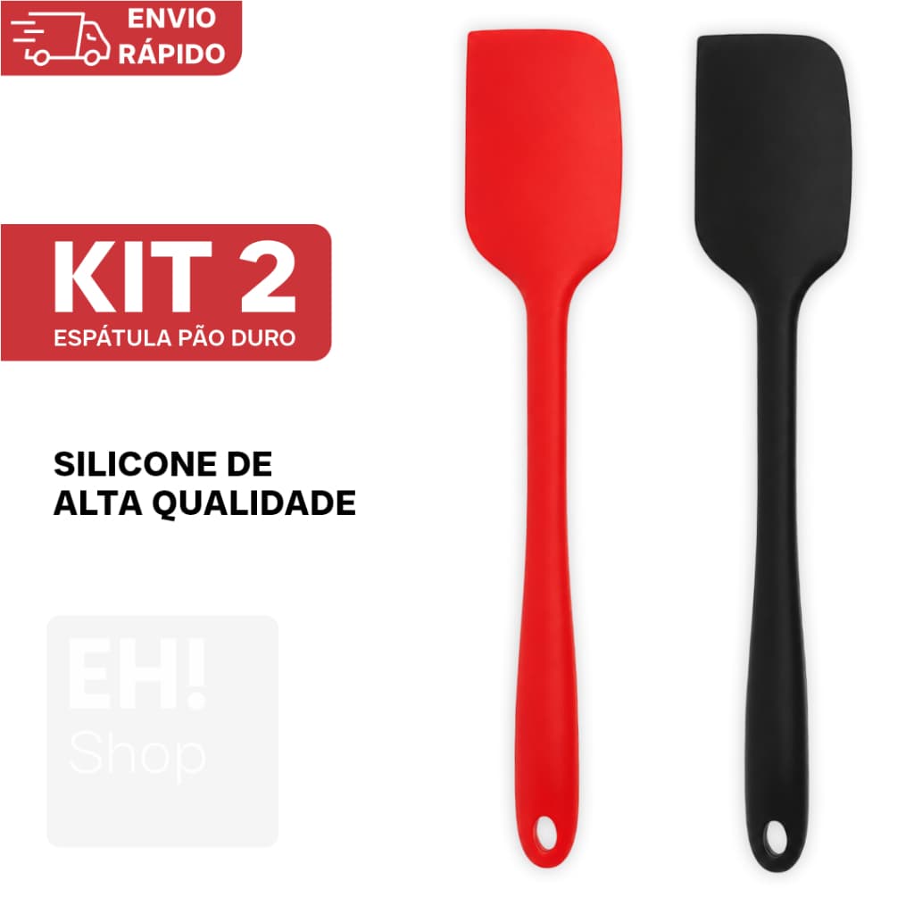 Kit 1 ou 2 Espátula De Silicone Pão Duro 27cm Raspadora Premium Reforçada