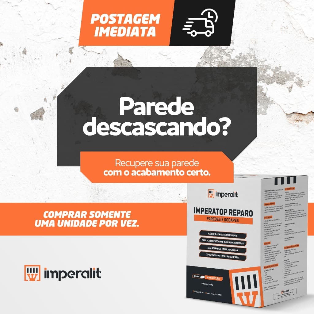 Impermeabilizante Bloqueador de Umidade 4kg Parede Rodapé Contra Mofo Bolor Tinta Descascada Reparo Proteção Imperatop