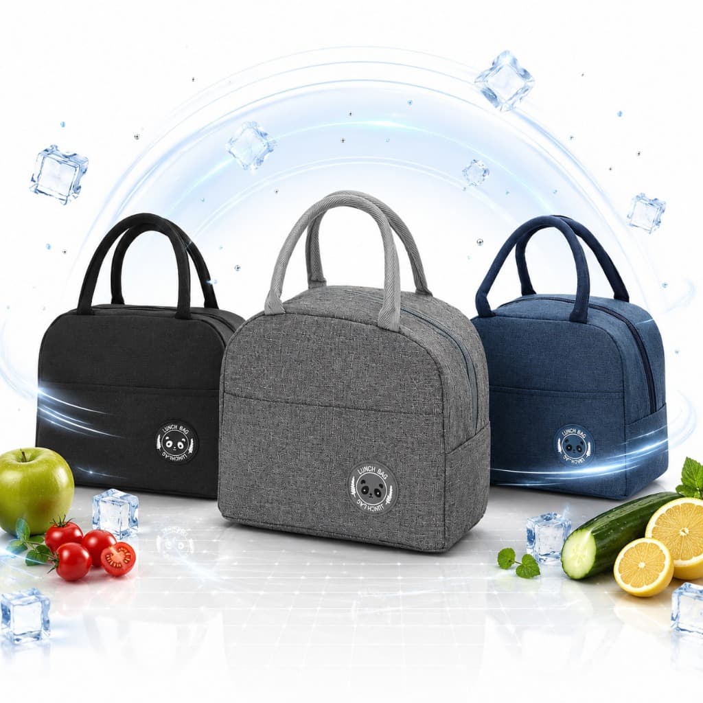 Bolsa Térmica para Marmita 4L Lancheira Térmica com Alça e Bolso Lateral Porta Marmita Refeição