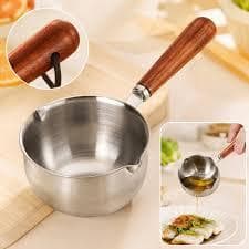 Panela Papeiro inox 200ml Cozinha Multifuncional Utensílios Manteiga Molho Leite