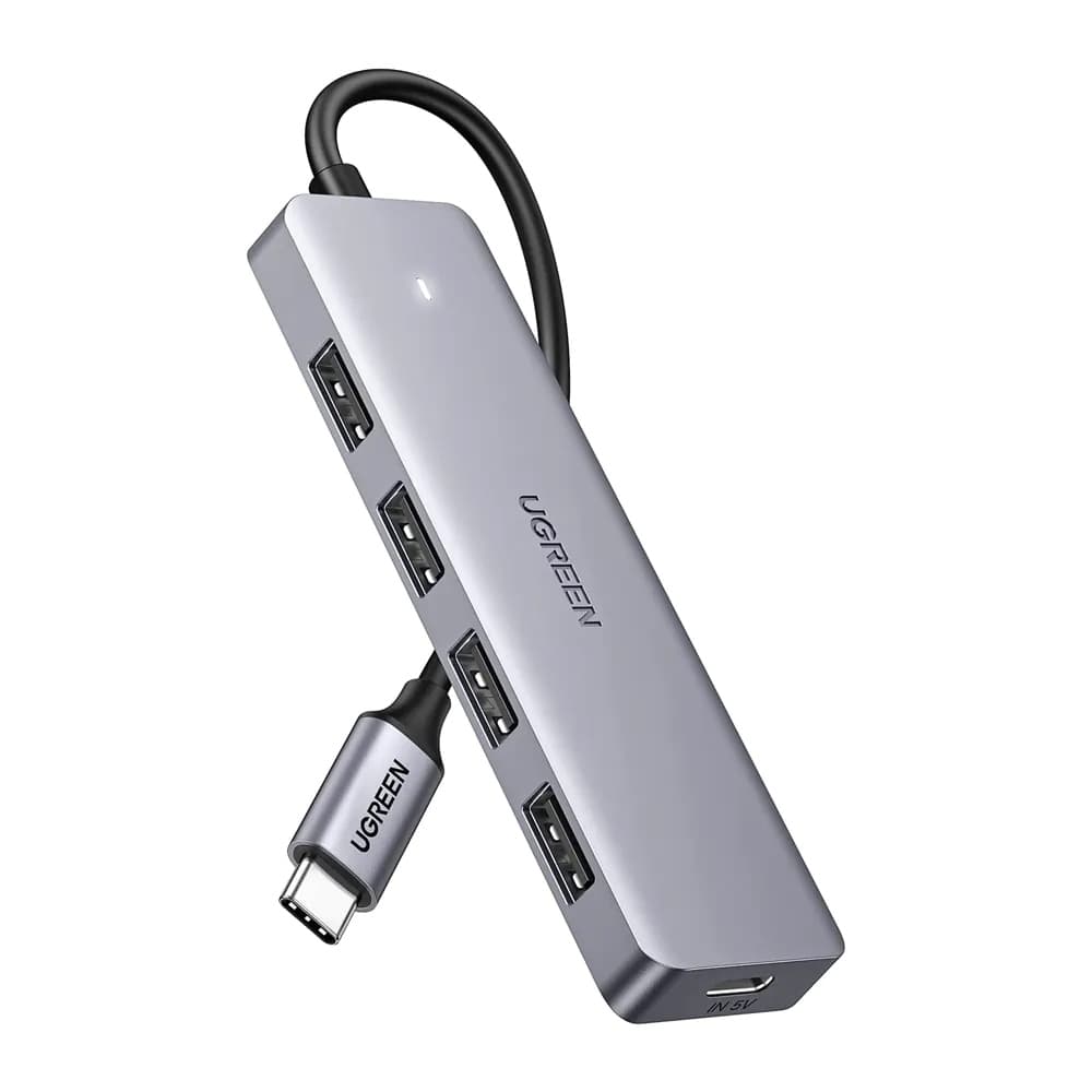 Hub USB C UGREEN CM219 5 em 1 com 5 Portas Tipo C para USB Hub 3.0 Alimentado, Adaptador Divisor Multiportas USB C para