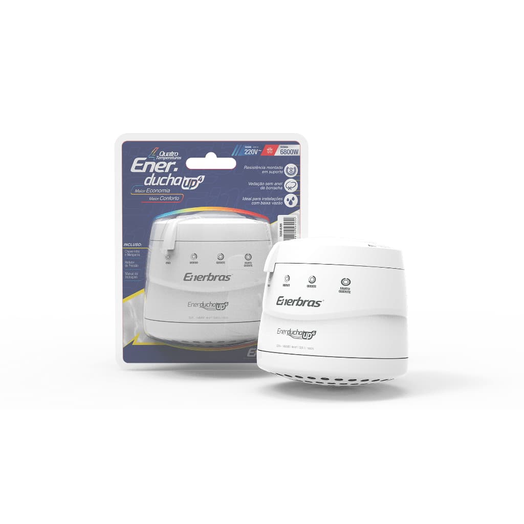 Chuveiro Elétrico Enerbras Enerducha Up 6800W 220V 4 Temperaturas Água Quente