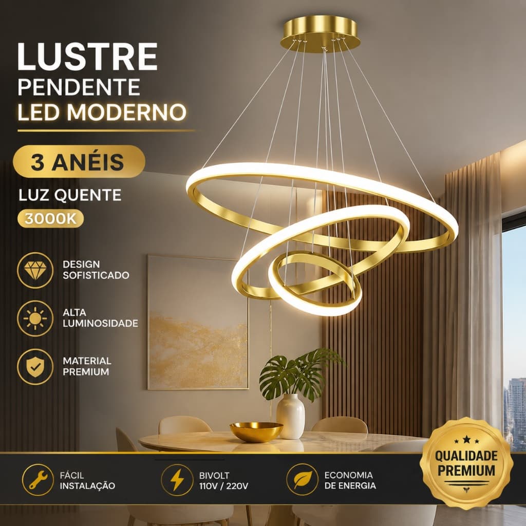 3 Conversões Se Cores Pendente Luminária Teto Lustre Para Sala Jantar Lustre Teto Quarto 110/220V