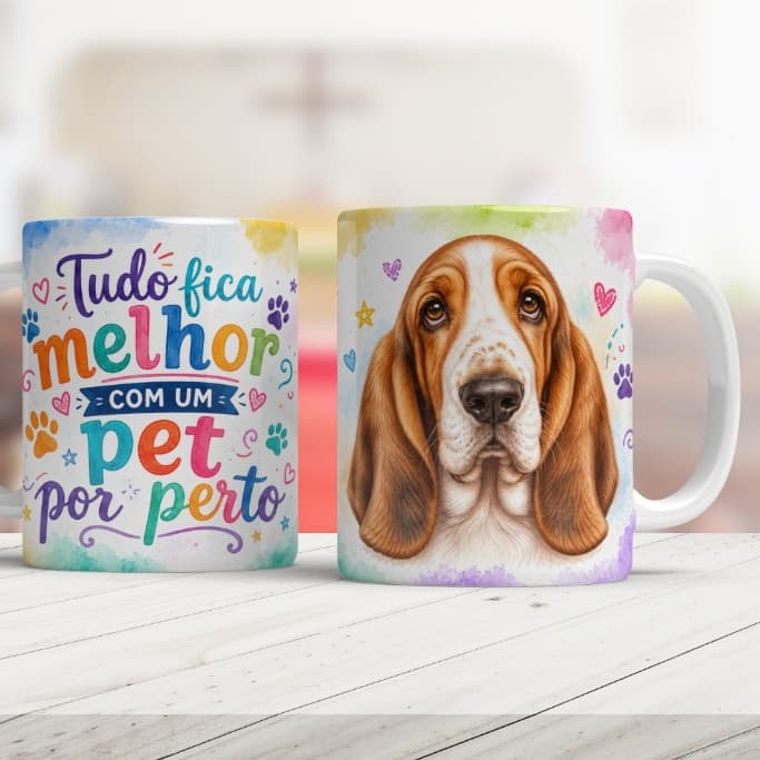 Caneca Personalizada Pet Cachorro | Presente para Mãe de Pet/ Presente Criativo e Especial