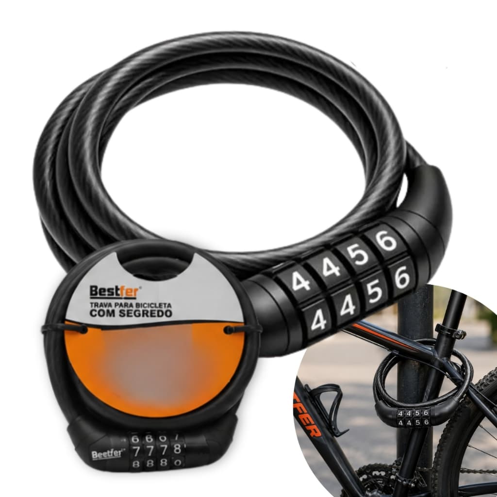 Cadeado Com Senha Para Bicicleta Moto Patinete Portão