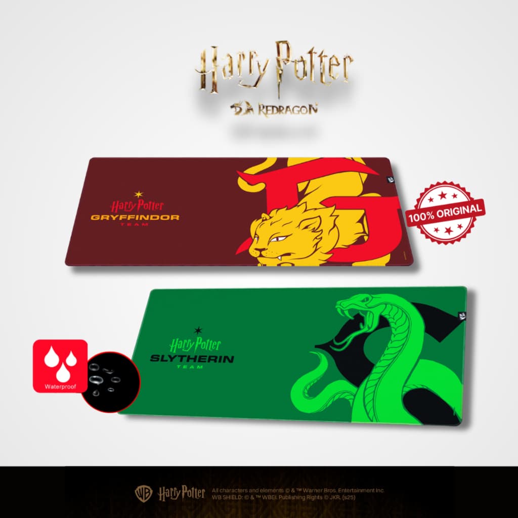 Mouse Pad Redragon Harry Potter Slytherin / Gryffindor Special Edition Tamanho L  Tecido HP-938