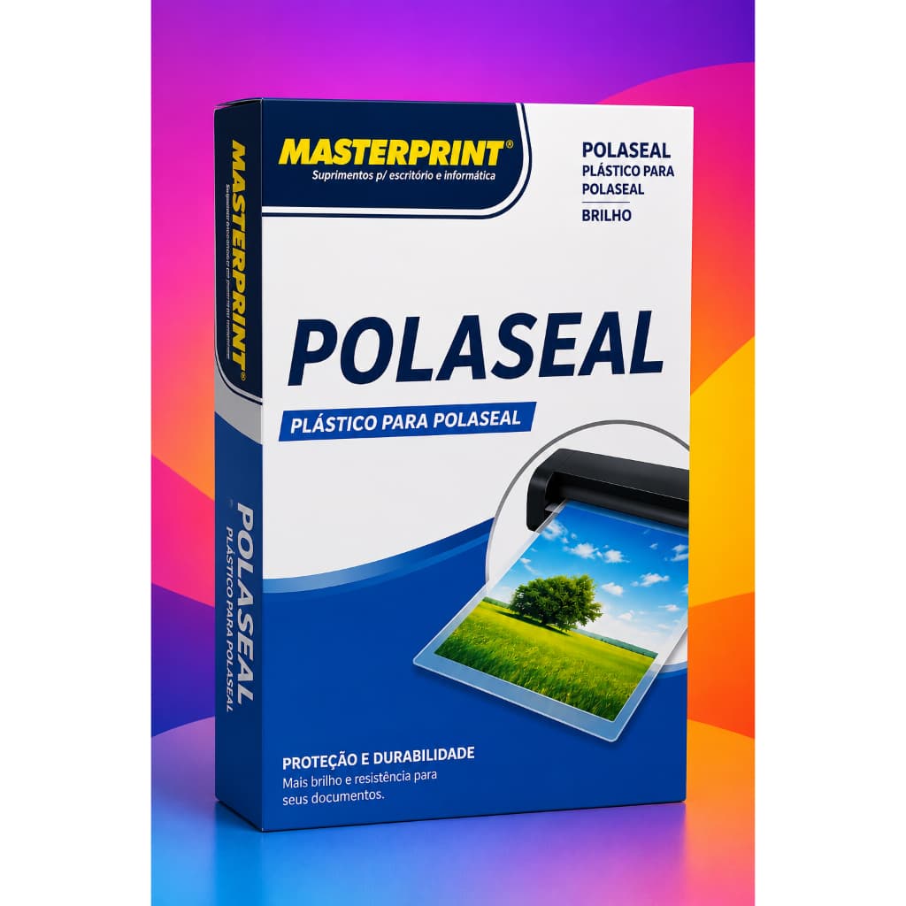Polaseal Plástico Para Plastificacão 100 Folhas A4 Com Brilho