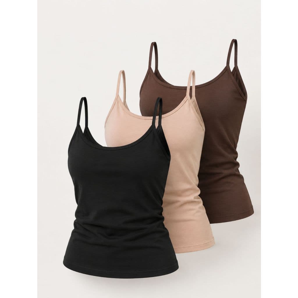 Kit 3 ou 2 Regata Feminina Alcinha Fina Lisa Viscolycra Básica Verão Casual Academia Básica