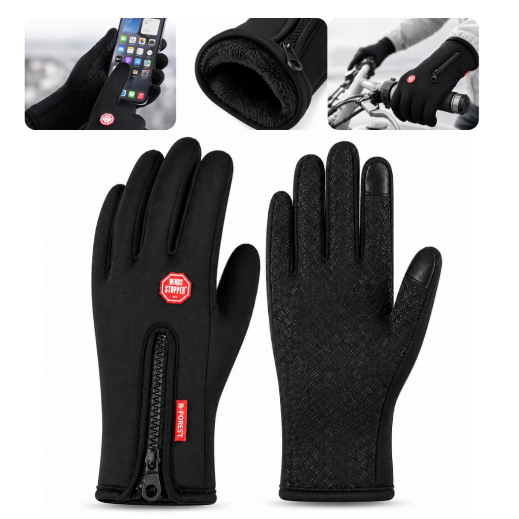 Luva Impermeável Moto Bike Térmica Touch Screen Antiderrapante Proteção Frio Chuva Inverno Unissex