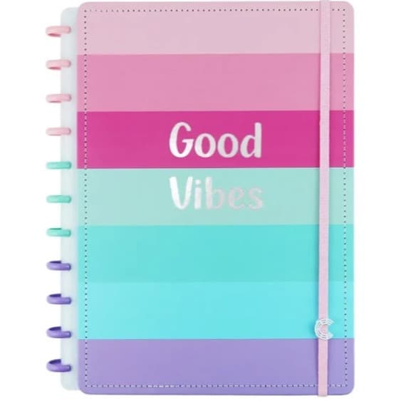 Caderno Inteligente Grande Good Vibes - Produto Oficial Caderno Inteligente