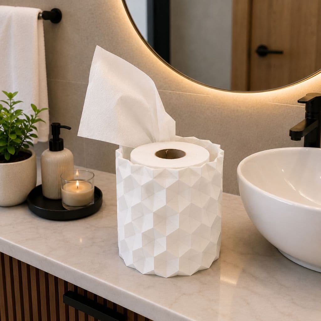 Porta Papel Higiênico Decorativo para Banheiro Lavabo Suporte para Rolo