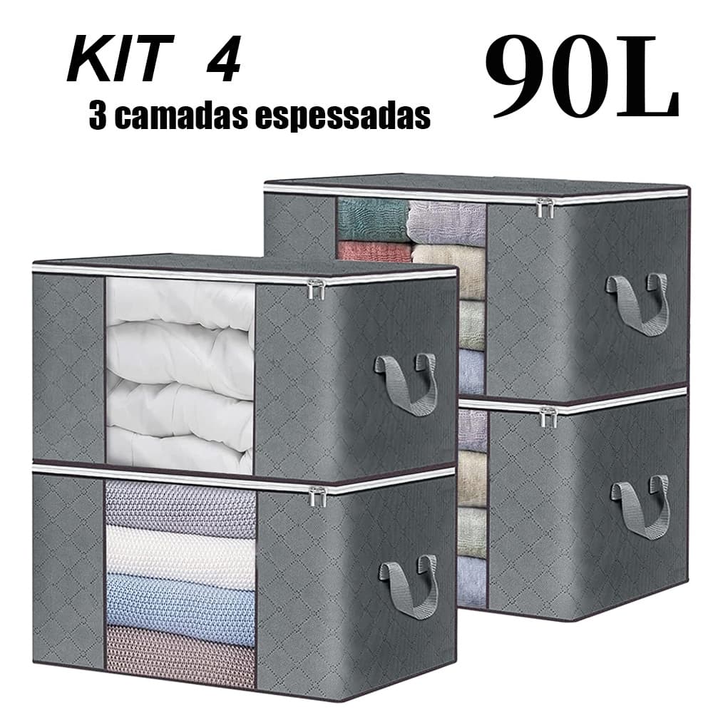 4/2 pcs Caixas Organizadoras de Roupas Calçados Cobertas TNT Com Tampa Ecológico Anti-Poeira Multiuso