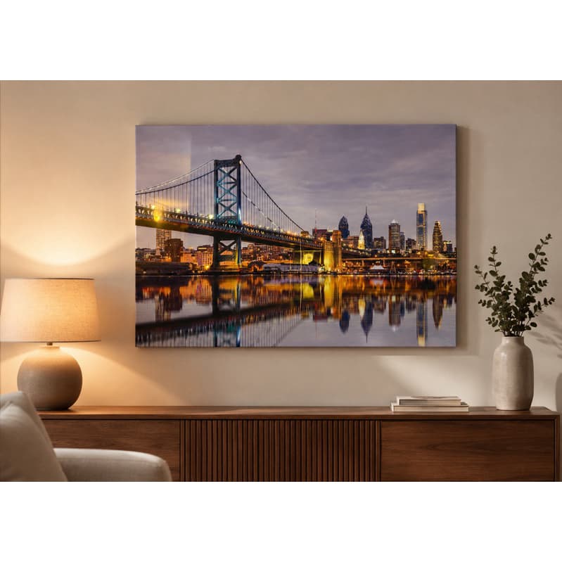 Quadro Decorativo LED La Verne 70x50cm Horizontal com Luzes Piscantes