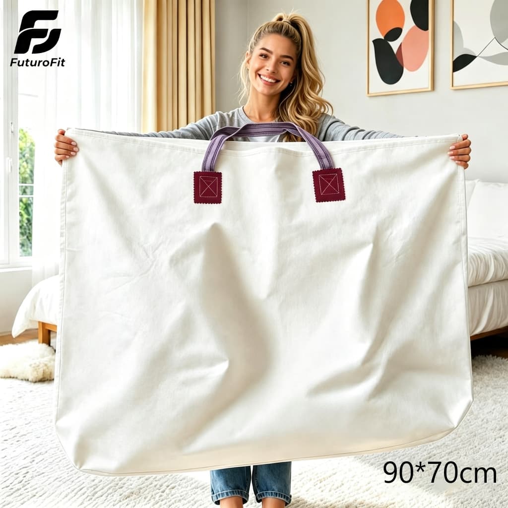 90CM*70CM Saco organizador XXL super grande para roupas, cobertores e travesseiros , dobrável e reutilizável
