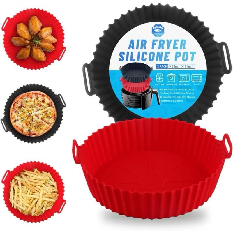 Forma de Silicone Antiaderente para Air Fryer e Micro-ondas