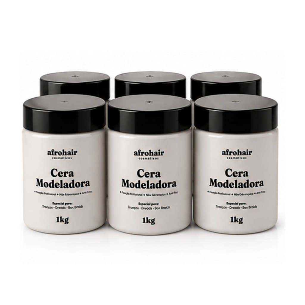 Kit 6 Ceras Modeladoras Tranças Afrohair 1kg Profissional