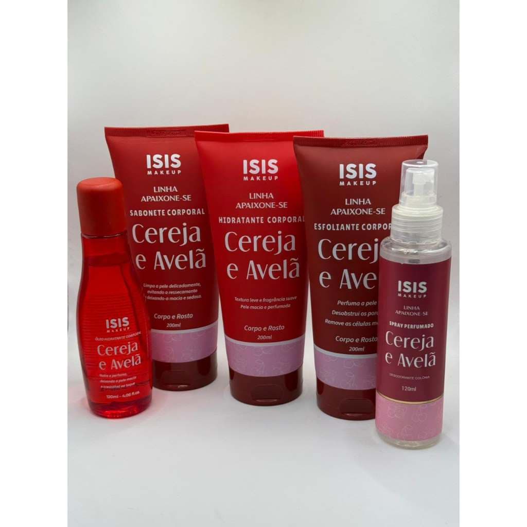 KIT HIDRANTANTE CEREJA E AVELÃ - ISIS REZENDE