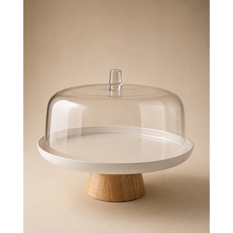 BOLEIRA CUPULA ACRILICO E PÉ  25CM LUME