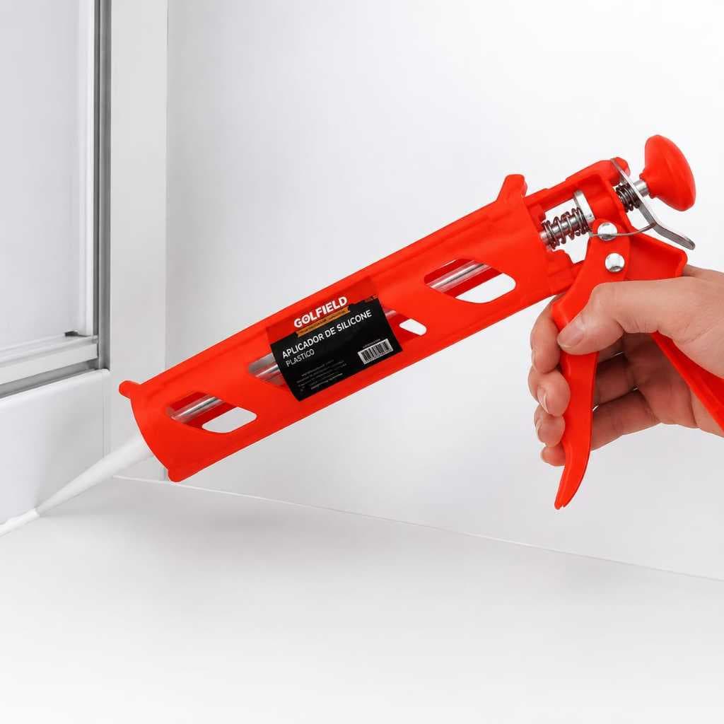 Pistola Aplicadora de Silicone Profissional Plástica para Tubo de Silicone e Selante
