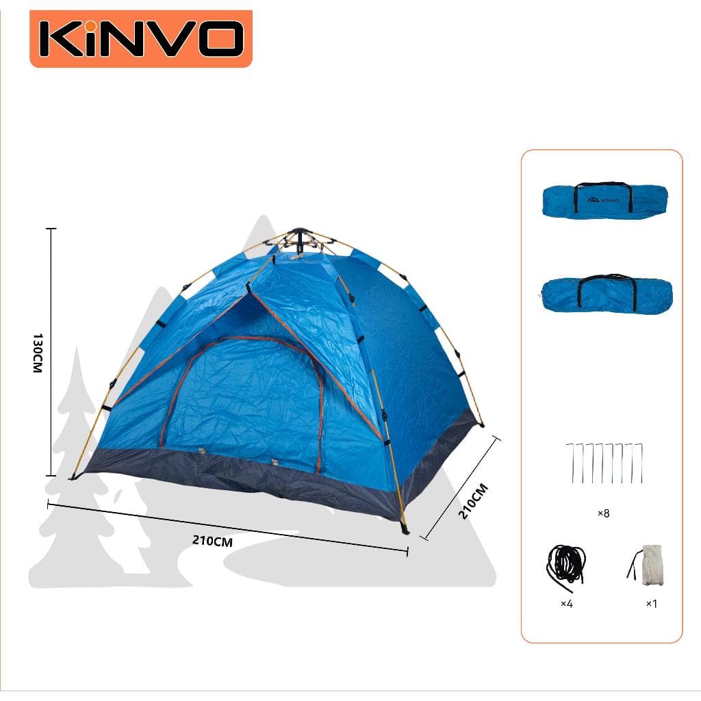 KINVO Barraca Automática New Hawaii Pop Up 3-4 Pessoas Impermeável Camping