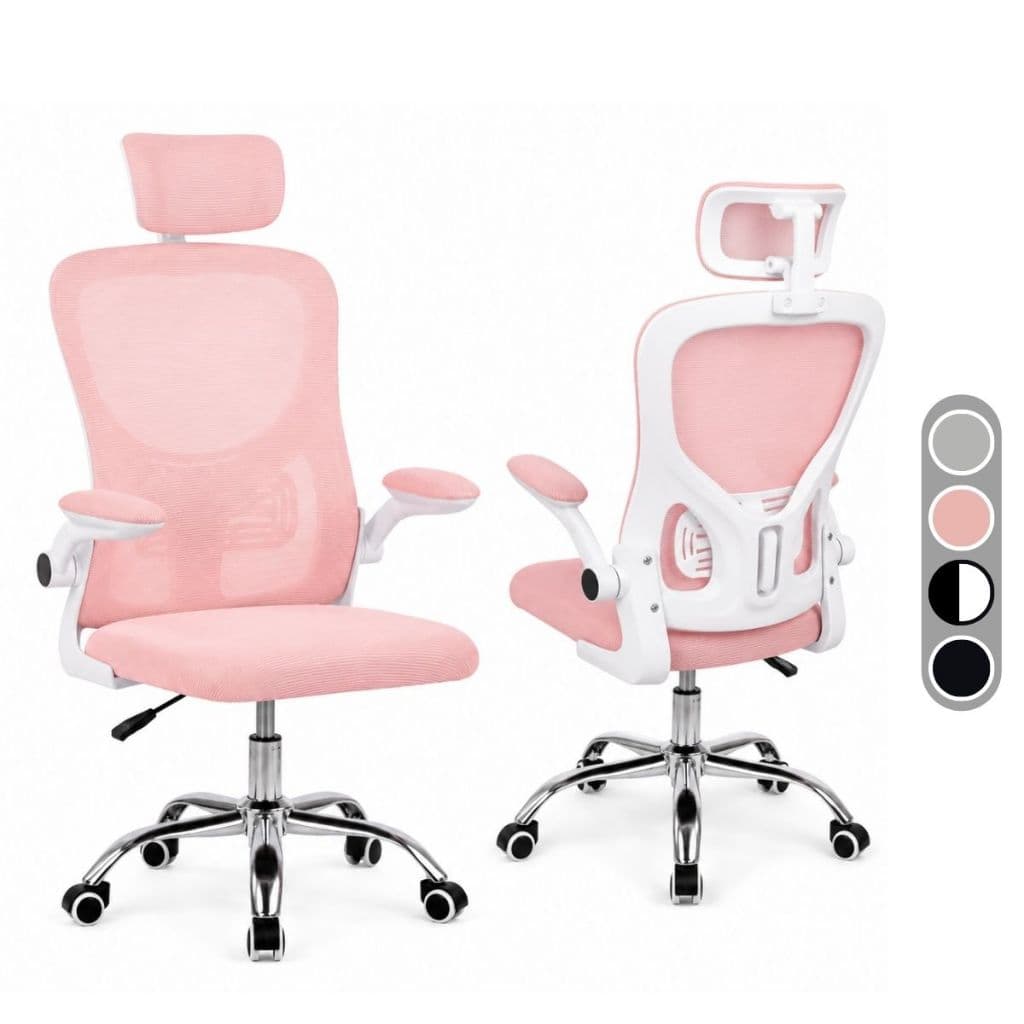 Cadeira Giratória Office Supreme Mesh Escritório Ergonômica com Encosto Reclinável