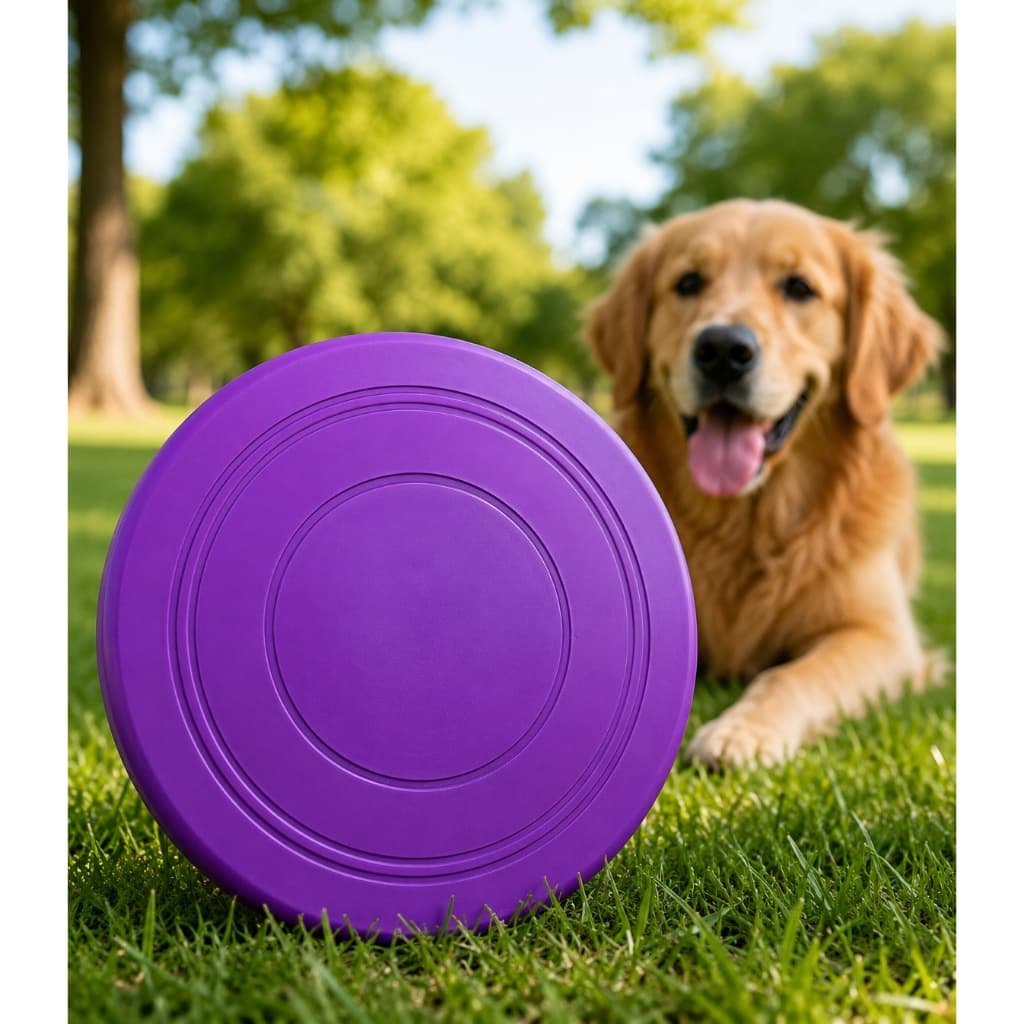 Frisbee Pet Brinquedo Interativo Silicone Cachorro Resistente Leve Educativo Exercício Diversão 17cm Cores Sortidas