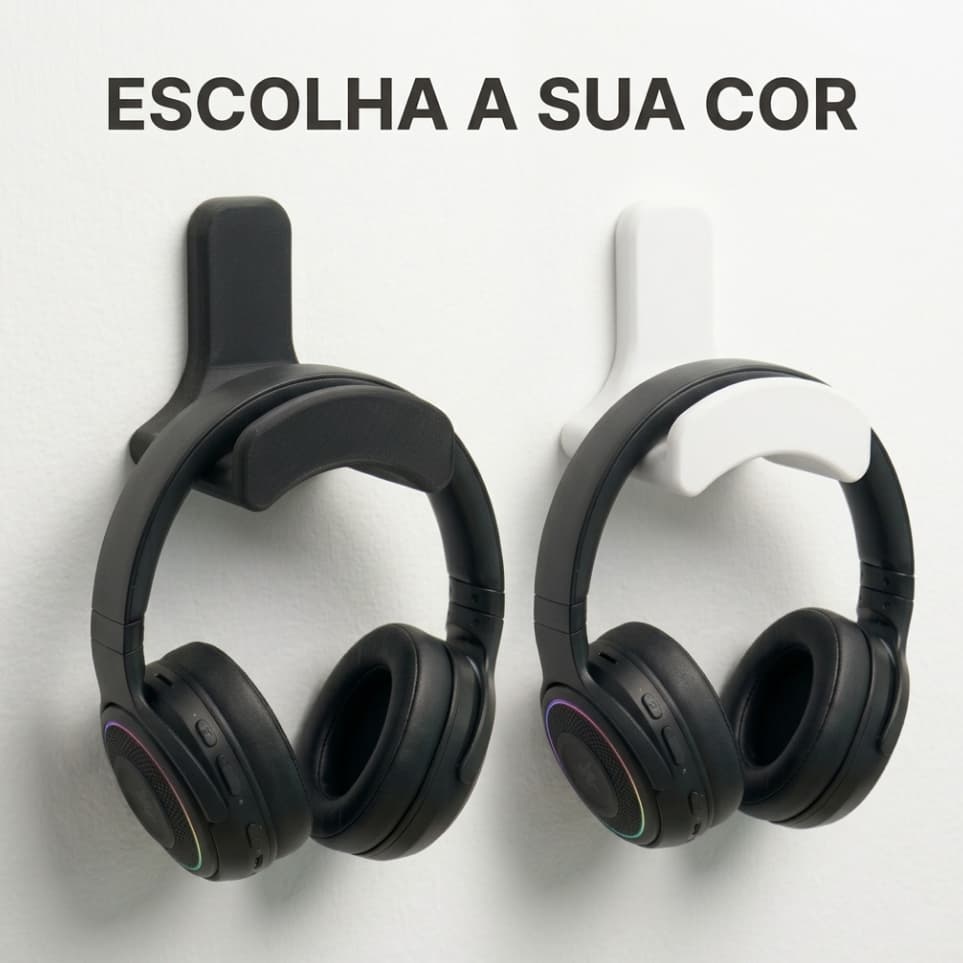 Suporte de headset para parede cabide adesivo fita dupla face apoio organizador gamer para fone