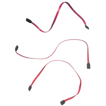 Kit c/ 3 cabos SATA de dados (Foxconn / Copartner) 26 AWG (vermelho) 40 centímetros cada um