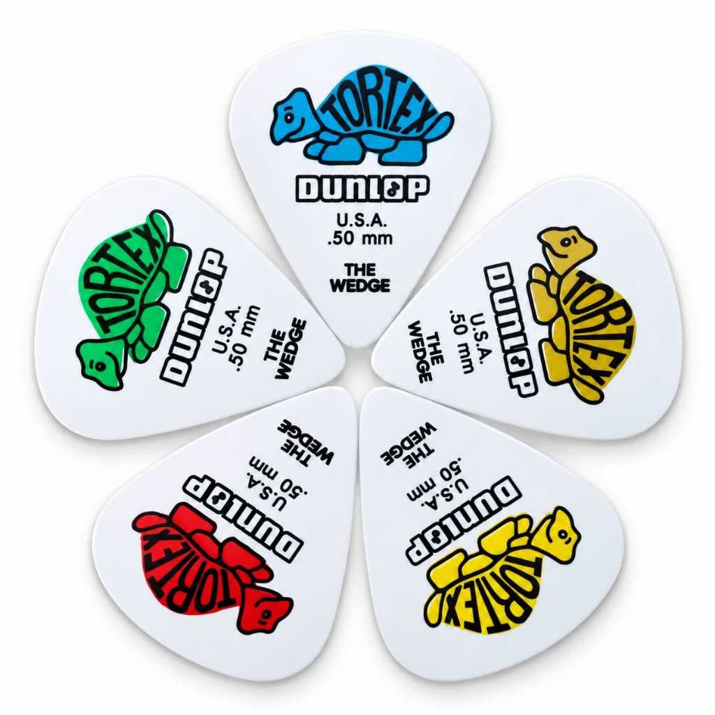Kit 5 Palhetas  tipo Tortex The Wedge 0,50mm Guitarra Violão Baixo