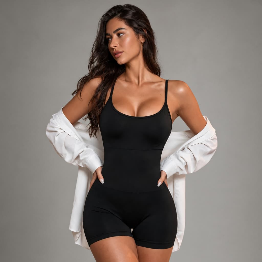 Macaquinho Fitness Feminino Com Alças Reguláveis Bojo Modelador Yoga Academia correndo P/M/G