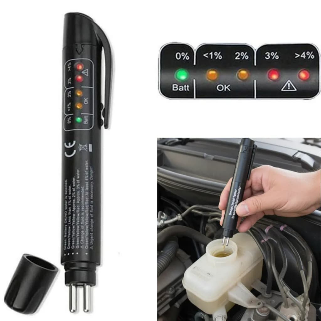 Caneta Teste Fluído Óleo de Freio DOT5, DOT4, DOT3 Teste Rápido e Preciso para Carro e Moto