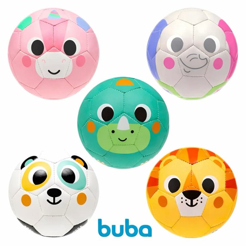 Bola de Futebol Infantil Buba 13 cm - Estimula Movimento e Coordenação, Brinquedo para Criança - BubaZoo