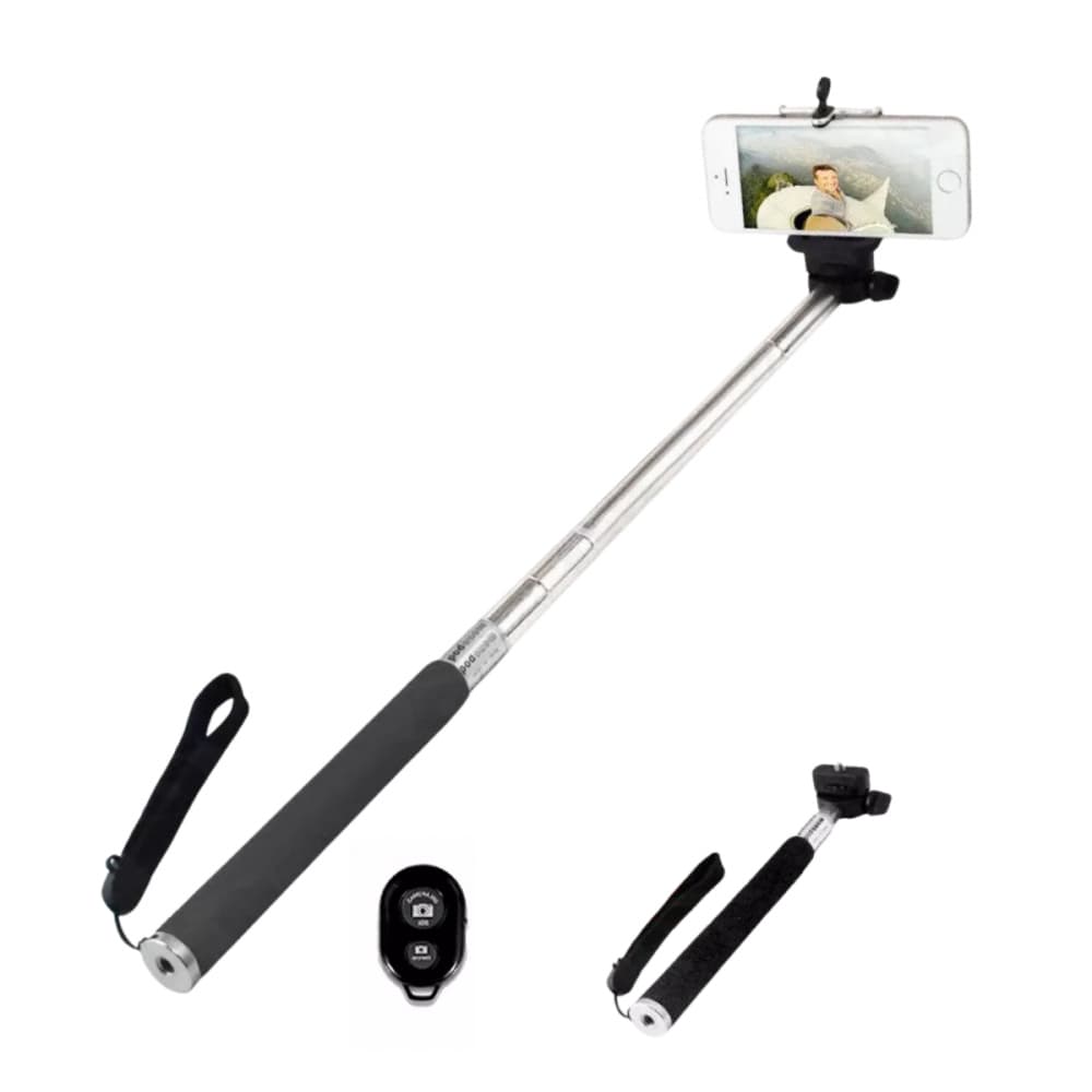 Bastão Pau de Selfie Suporte Celular c/ Controle Disparador Bluetooth Altomex ZB-007