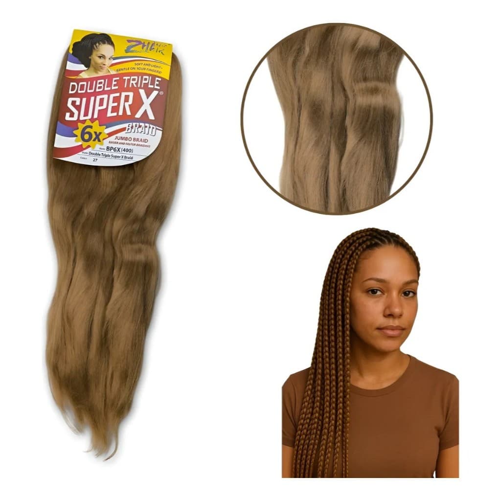 Cabelo Jumbo Super X 400g Trança Box Braid Loiro Mel 27 Loiro Mel #27
