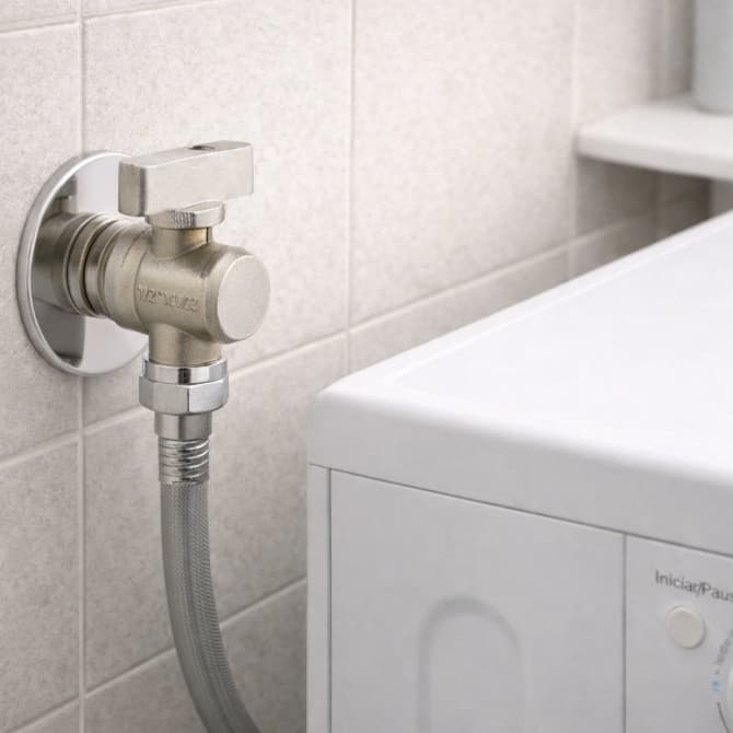Torneira Registro Esfera Tanque Maquina De Lavar Roupa Louça 1/2 x 3/4 Lavanderia Cozinha Metal