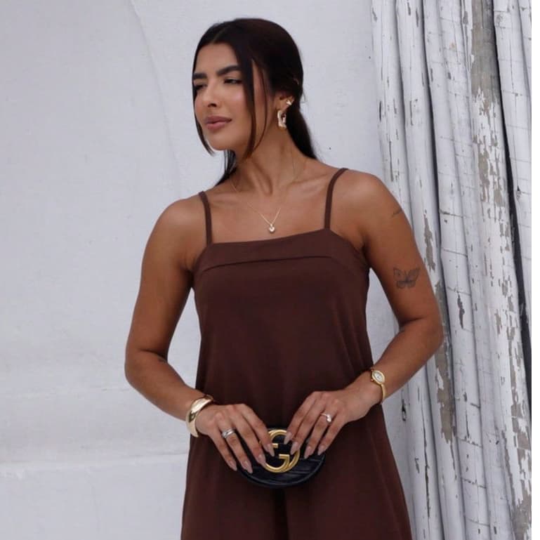 Vestido Longo Alcinha Solto Elegante