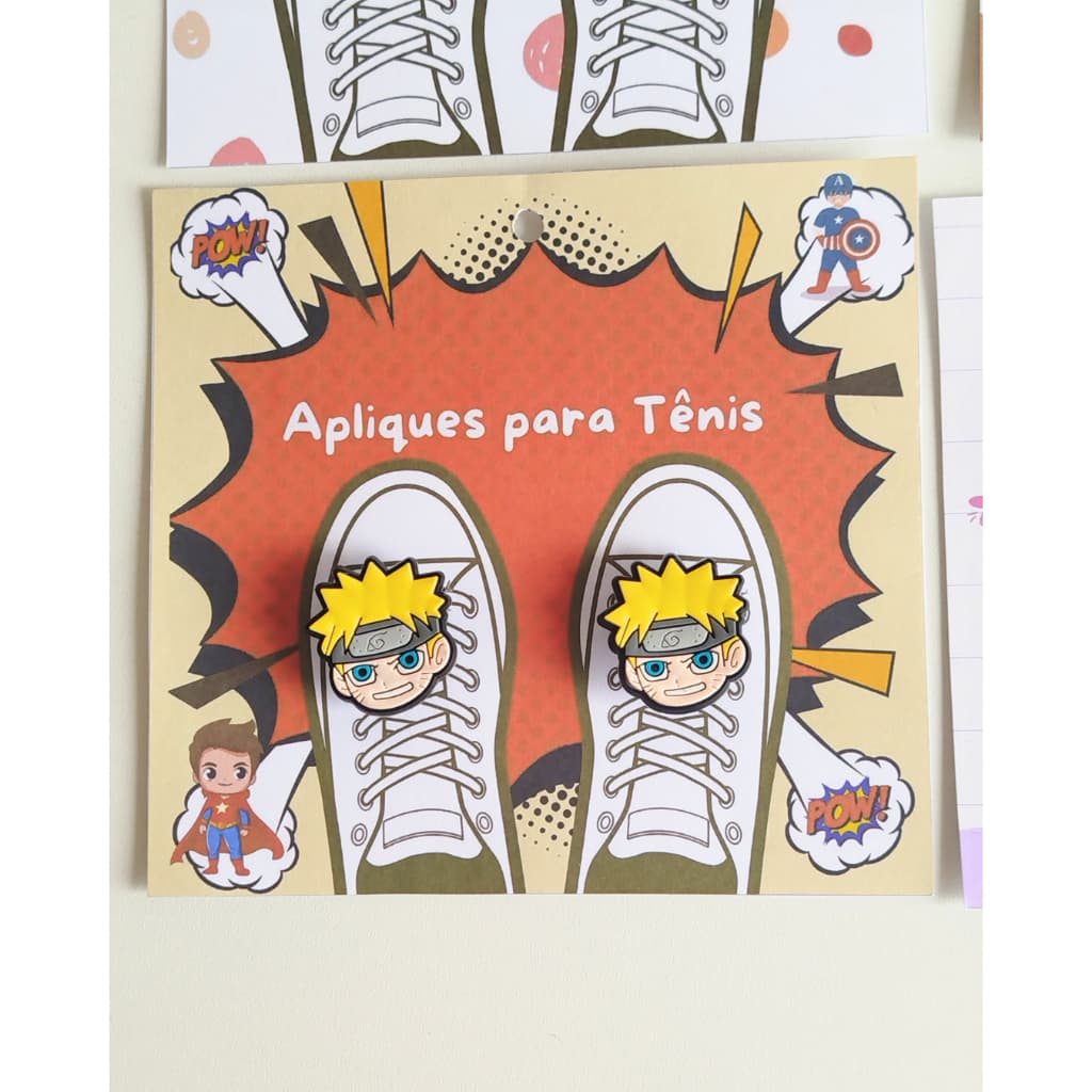Aplique para Tênis Infantil Super Heróis, Acessório Divertido Batman, Hulk, Homem Aranha Super Homem