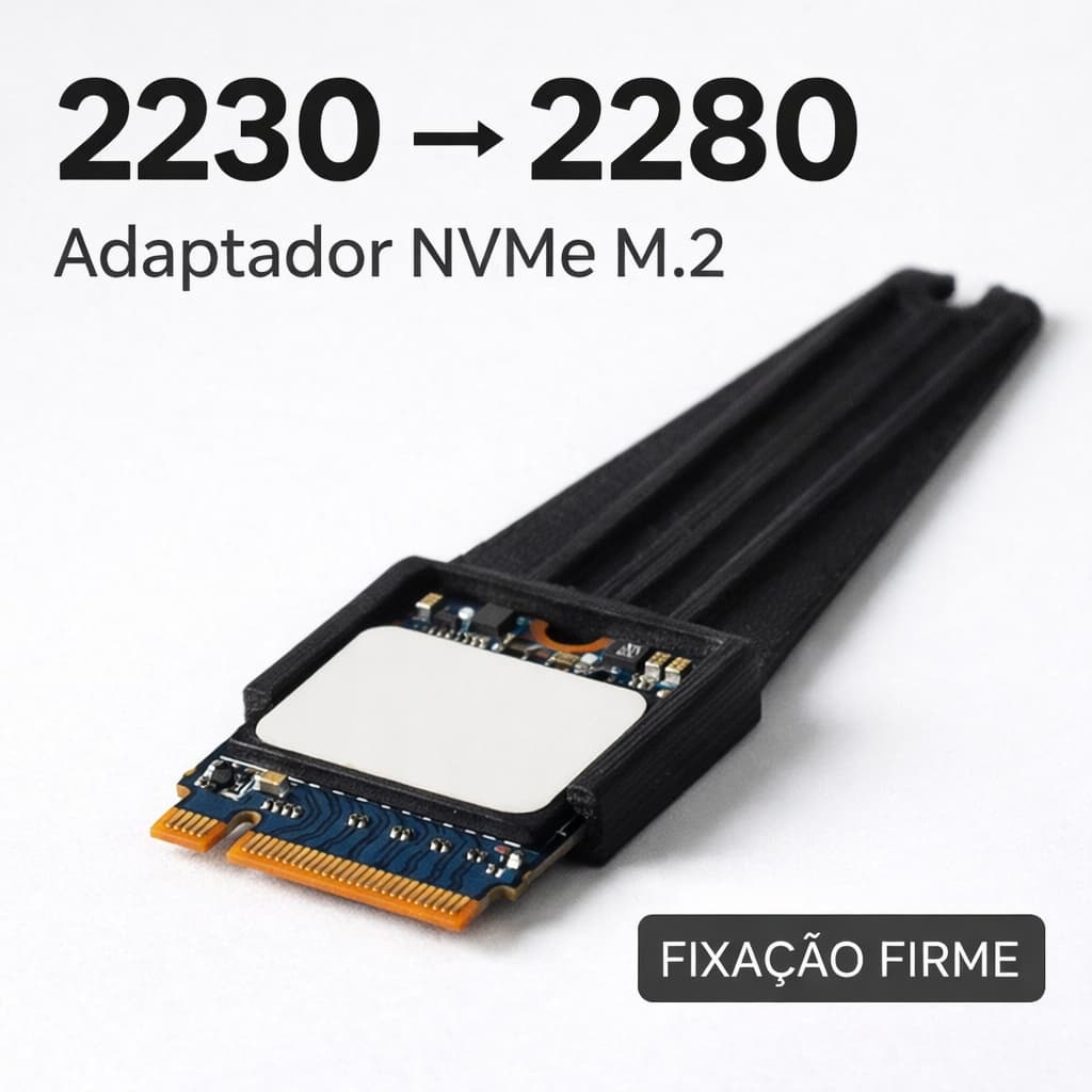 Adaptador SSD M.2 2230 para 2280 NVMe | Compatível Steam Deck e Desktop
