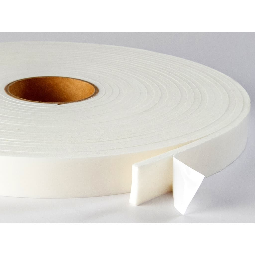 Fita Eva Branco Autoadesiva Janela Porta Fresta 20mm x 3mm x 10mt