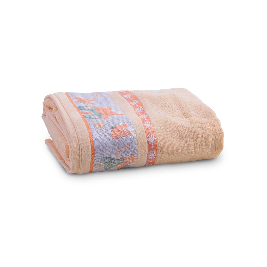 Toalha Lavabo Infantil Laranja Fada Mágica 100% Algodão 32x45 Macia e Delicada
