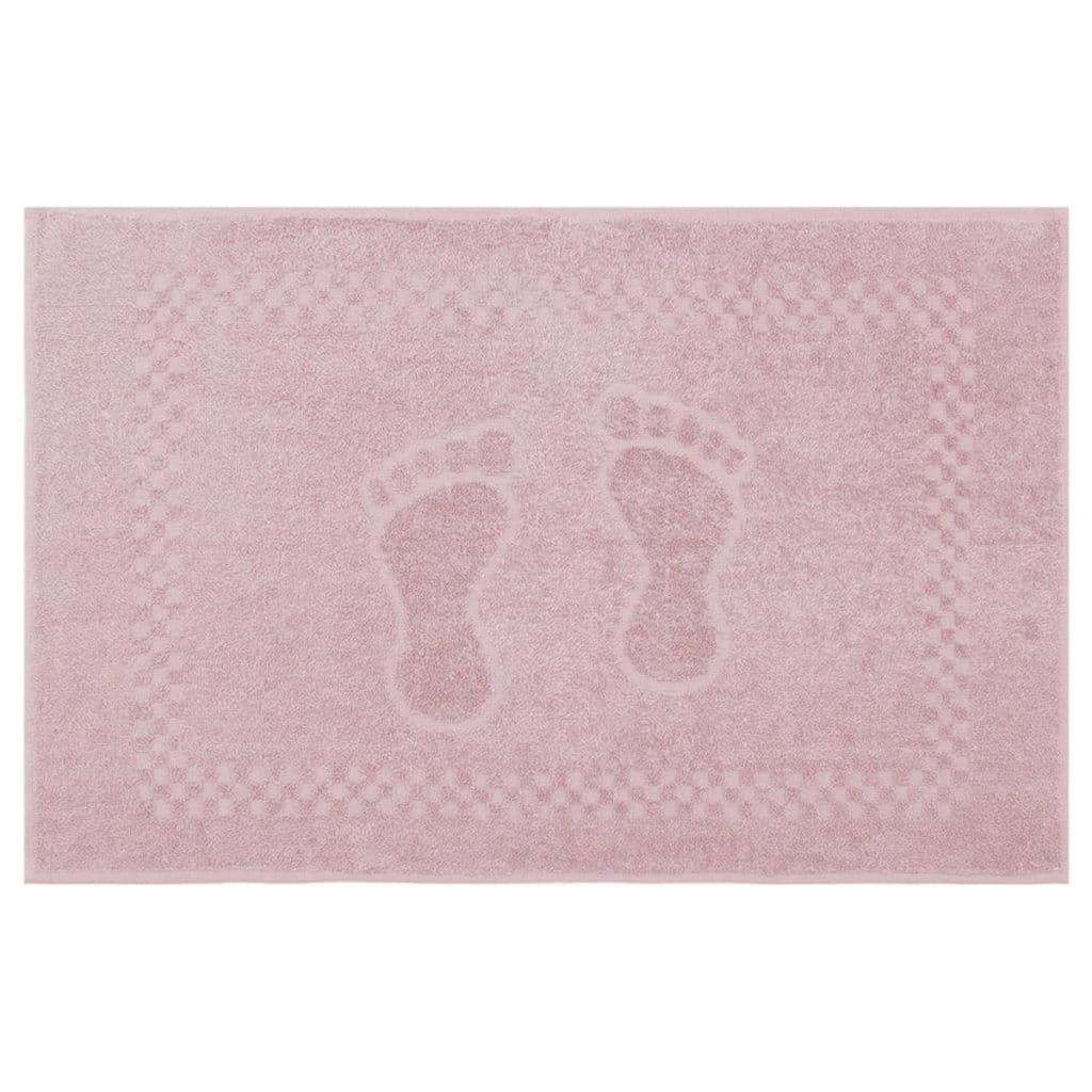 Toalha Piso Pezinho Rosa Poema 45x68cm 100% Algodão Felpa Macia Jacquard Piso Premium