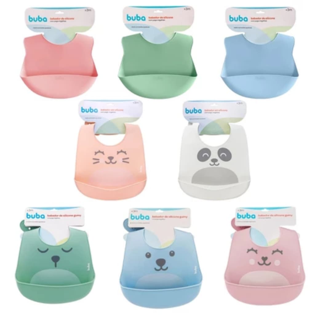 Babador de Silicone Buba Impermeável com Pega Migalhas Gumy